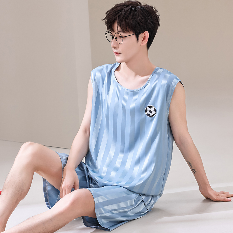 Smart Home Plus - Summer Men Pyjamas Ice Silk Pajamas