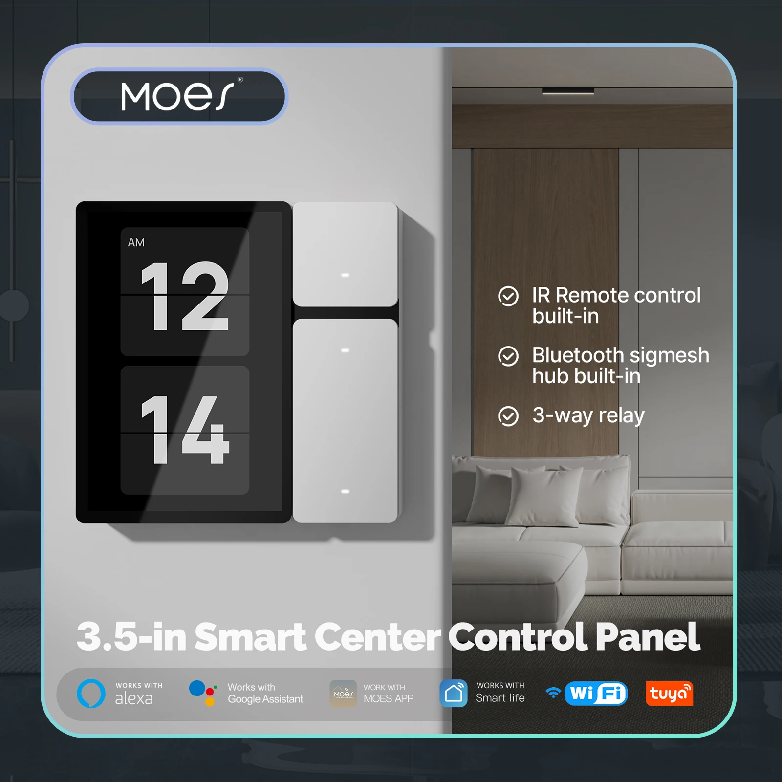 Smart Home Wifi Hub - MOES Tuya WiFi 3.5-inch Smart Control