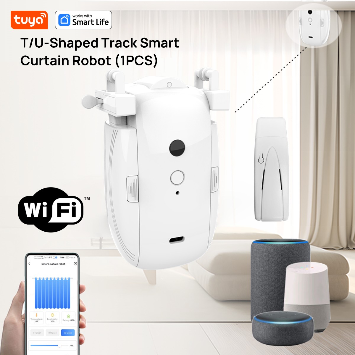 Tuya Smart WiFi Curtain Robot  - огляд і ціна Smart Home Wifi Hub