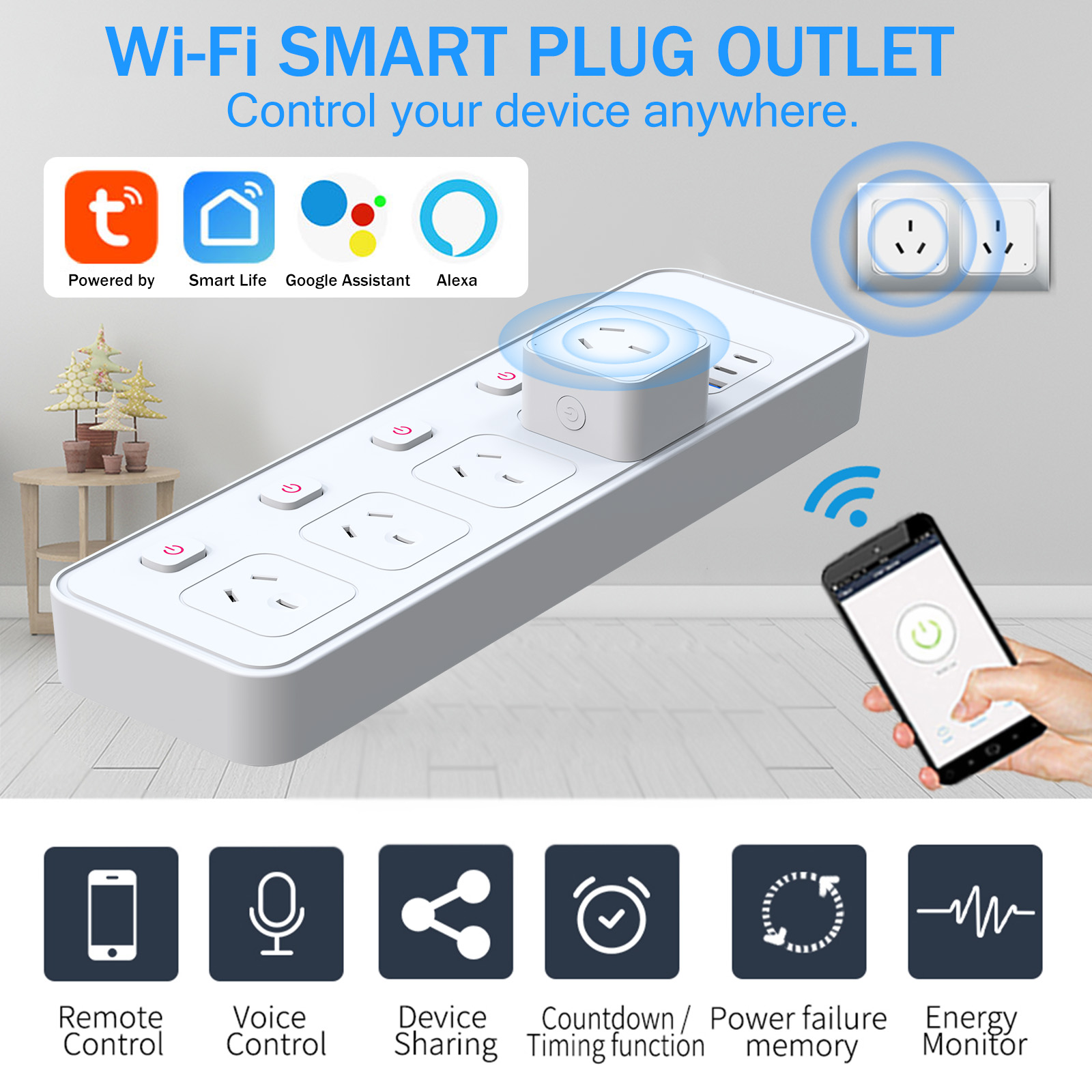 AU Smart WiFi Plug and Socket, - огляд і ціна Smart Home Energy Monitor