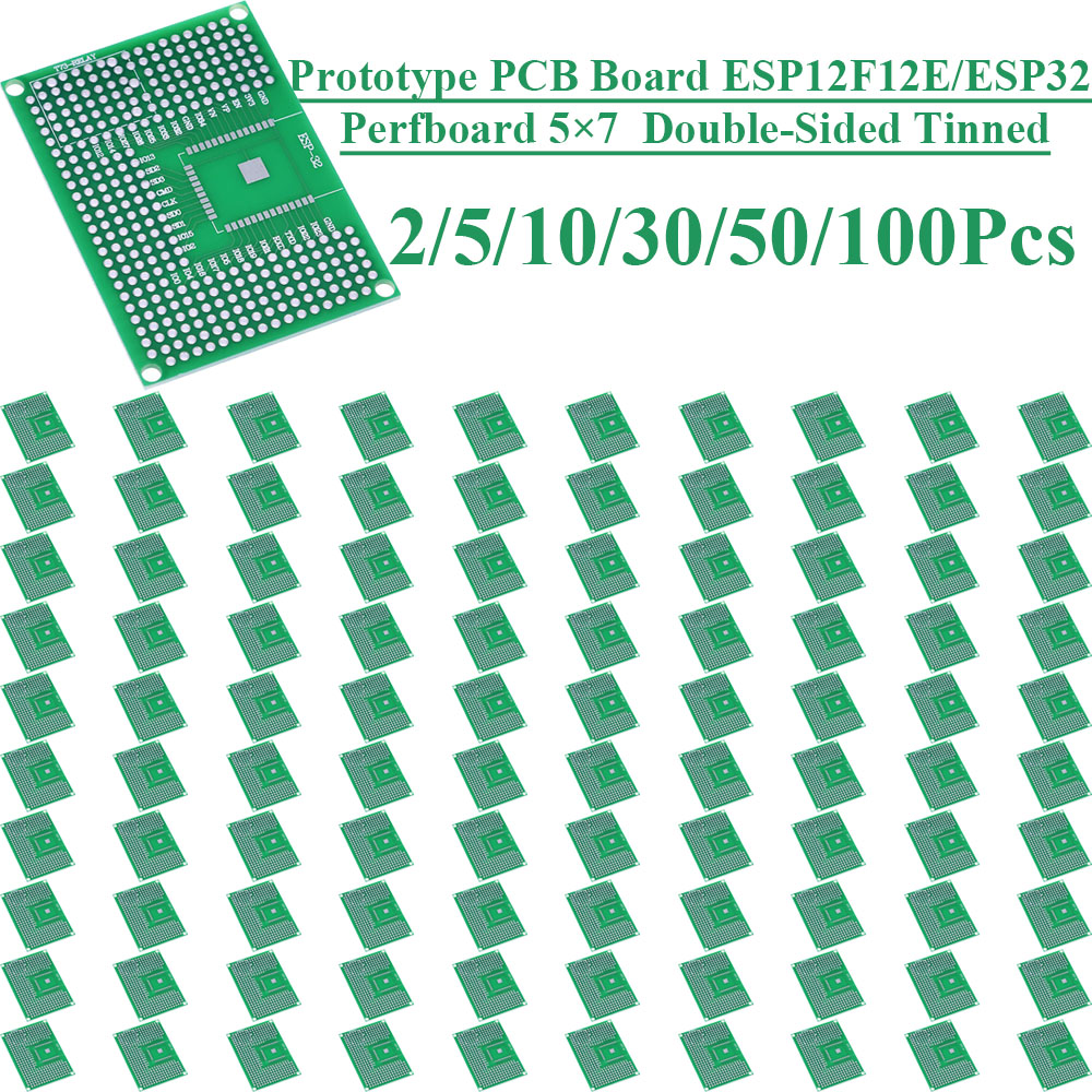 2~100Pcs 5X7 Double Sided Tin  - огляд і ціна Smart Home Esp8266