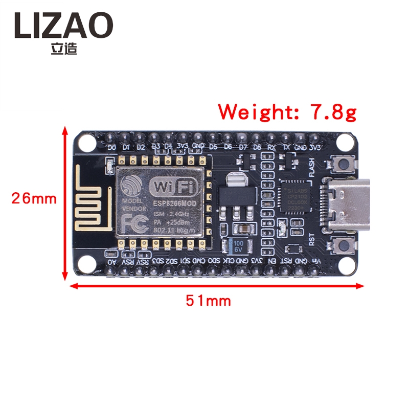 LIZAO CP2102 ESP8266 NodeMCU L - огляд і ціна Smart Home Esp8266
