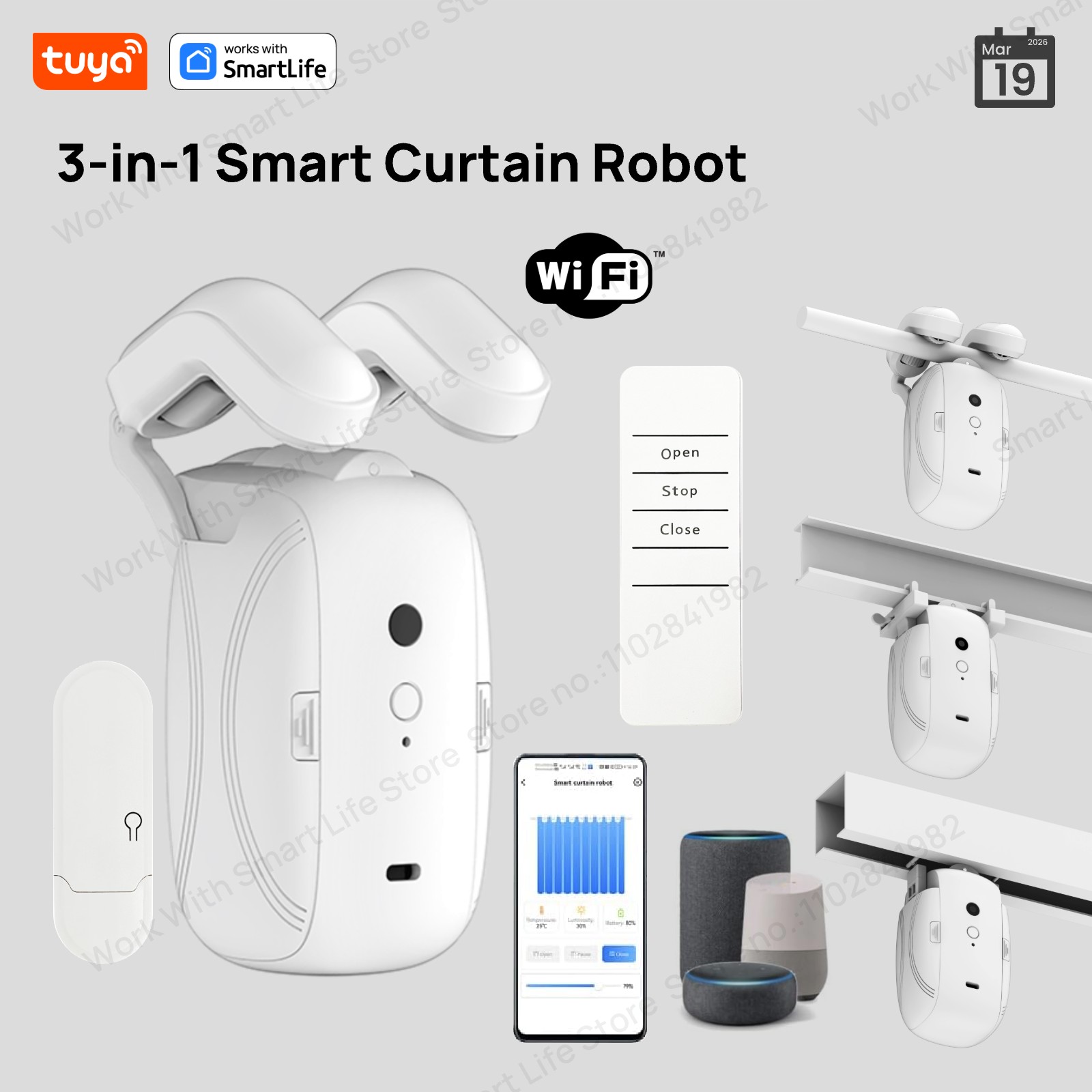 1/2PCS Tuya Smart WiFi Curtain - огляд і ціна Smart Home Wifi Hub