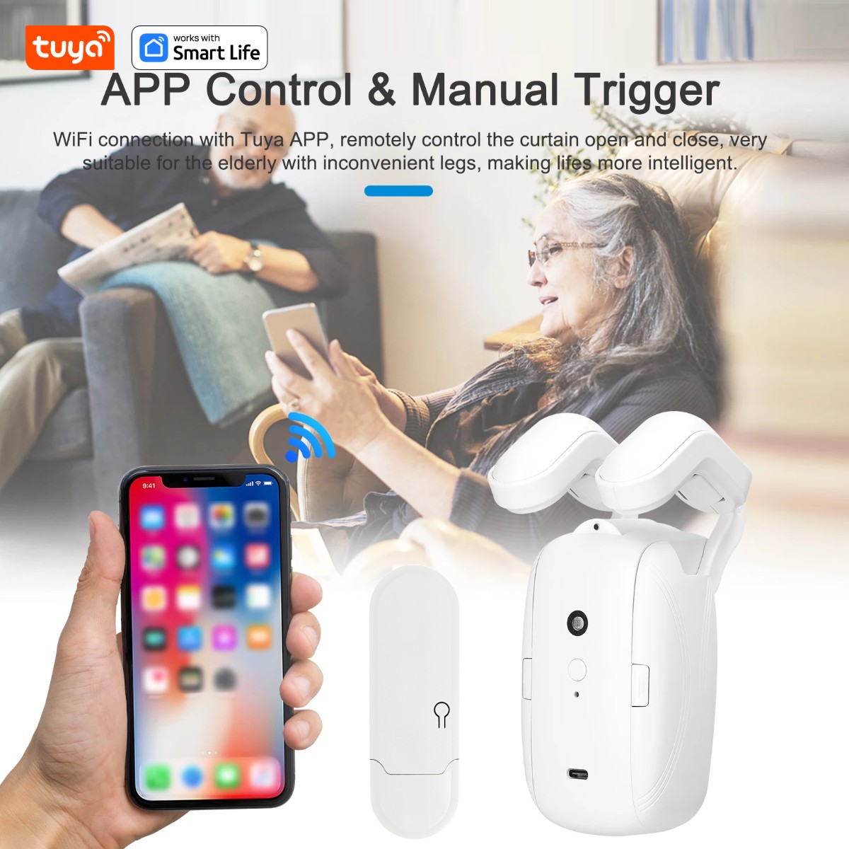 1/2PCS Tuya Smart WiFi Curtain - огляд і ціна Smart Home Wifi Hub