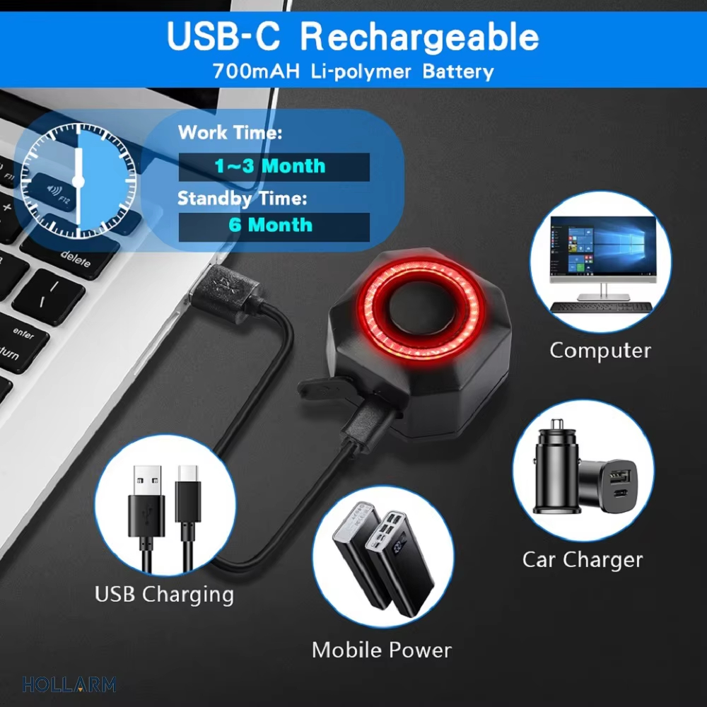 Hollarm Smart Bike Taillight A - огляд і ціна Smart Home Dashboard