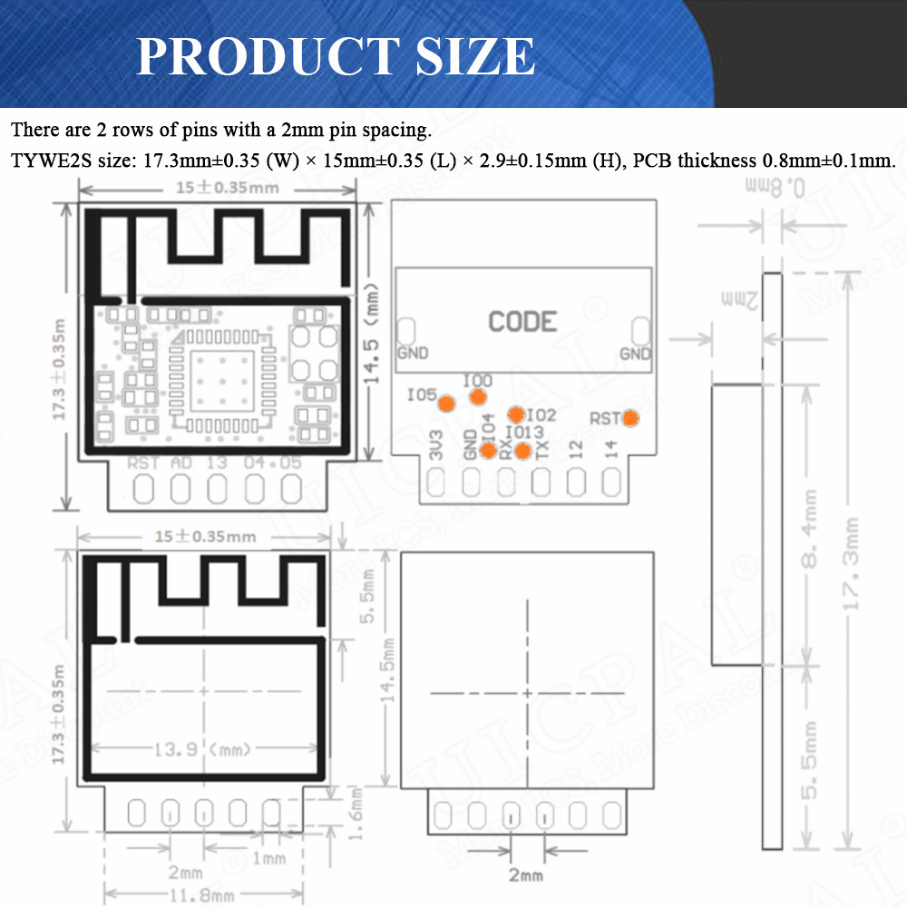 ESP-02S Serial Wireless 2.4G W - огляд і ціна Smart Home Esp8266